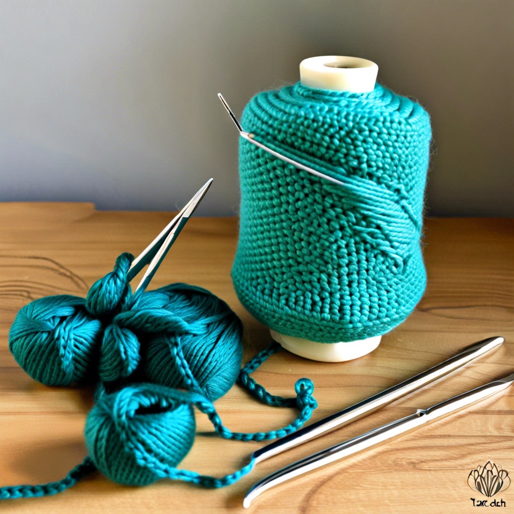 join yarn with the last yarn over of a stitch