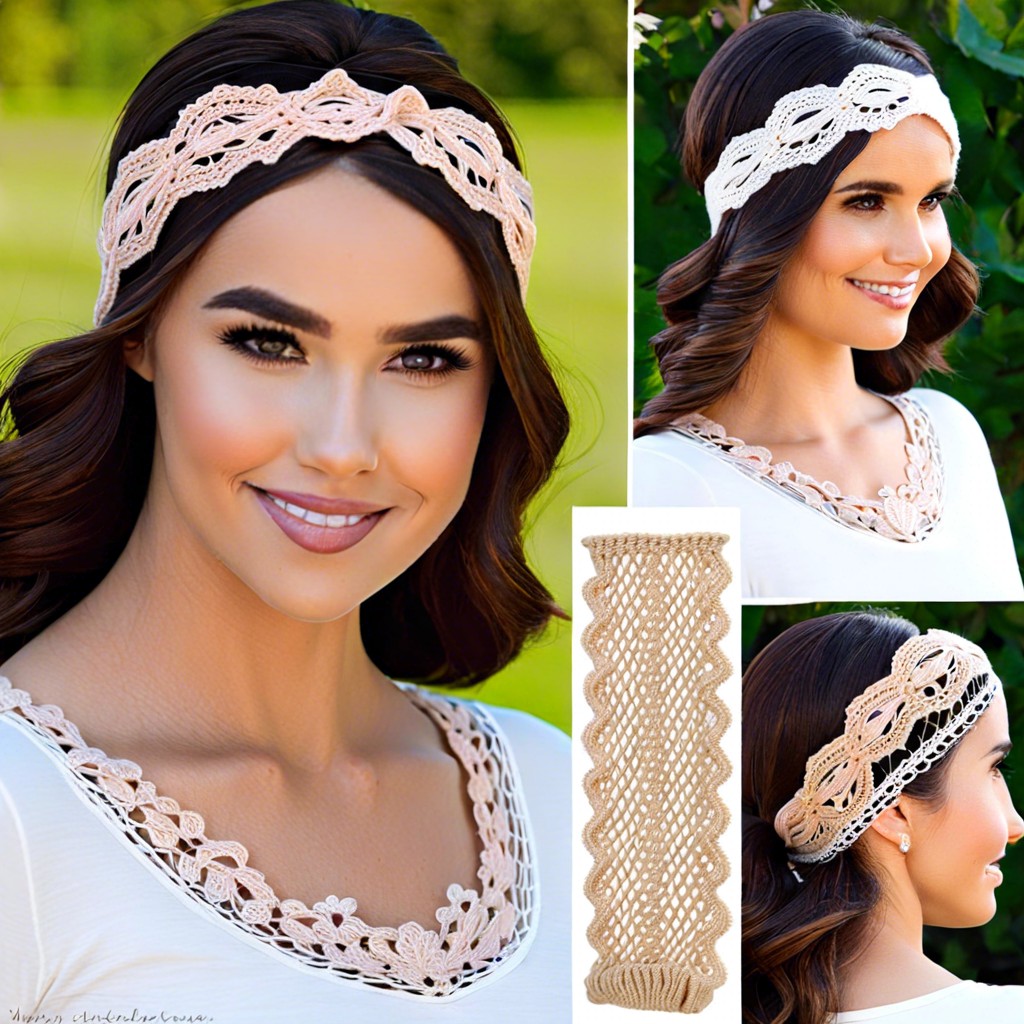 lace trimmed headband