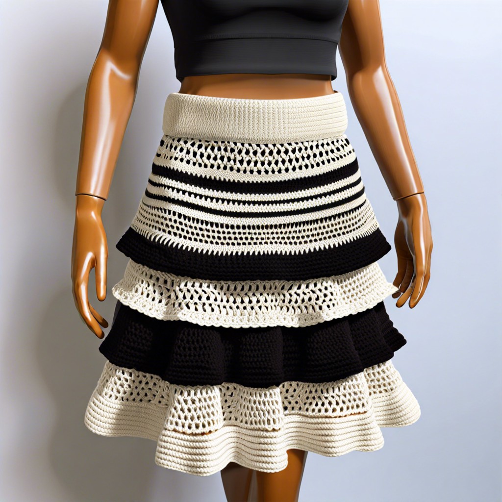 layered triple crochet skirt