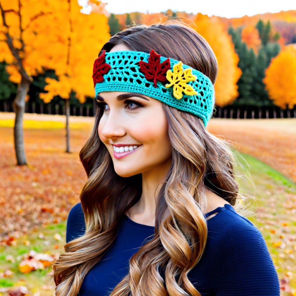 leaf pattern autumn headband