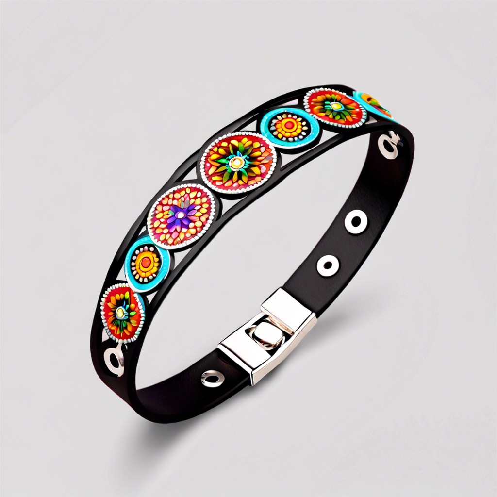 mandala circle bracelet