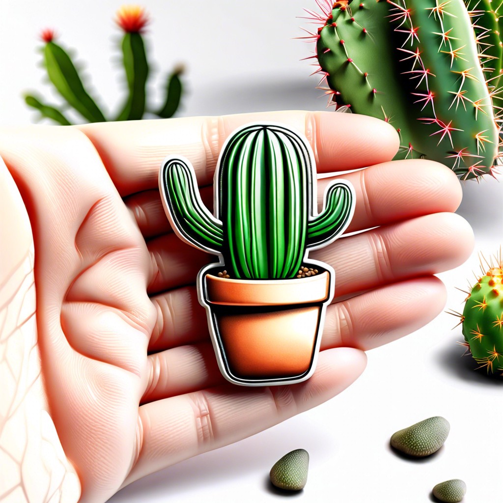 mini cactus keychain