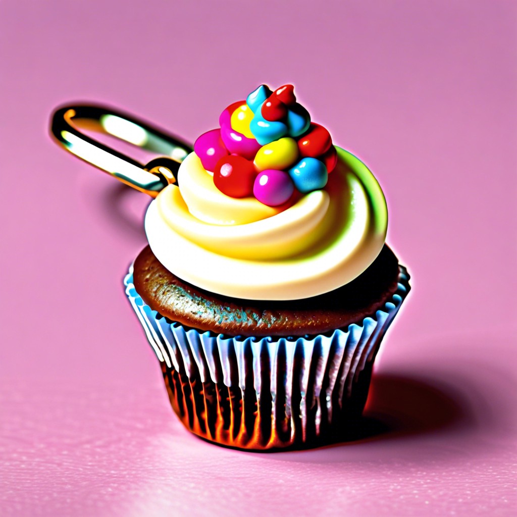 mini cupcake keychain