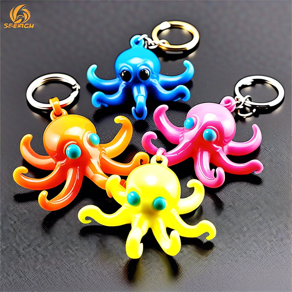 mini keychain octopuses