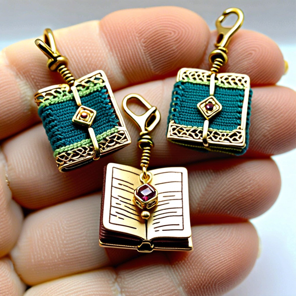 miniature book charms