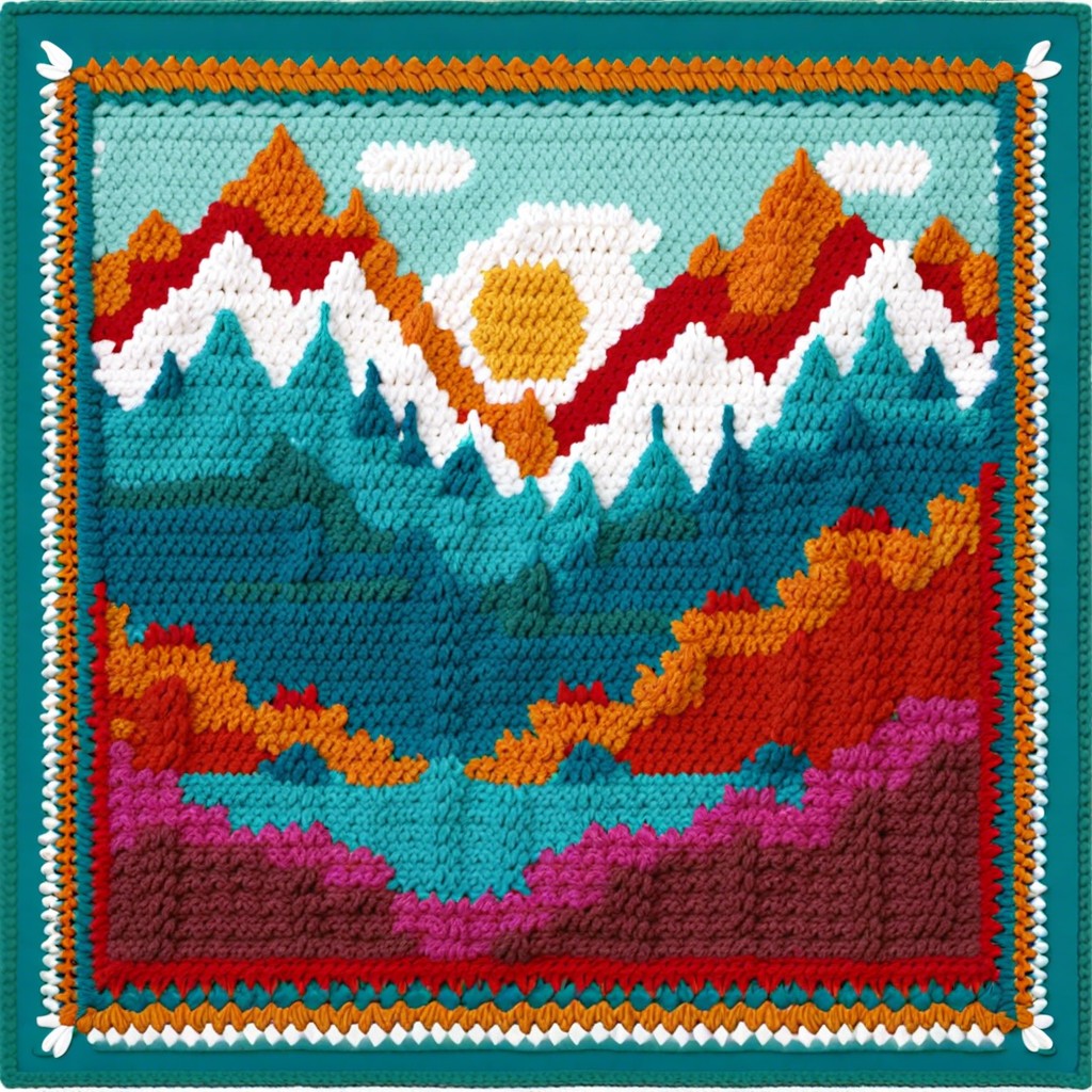 mountain range scarf