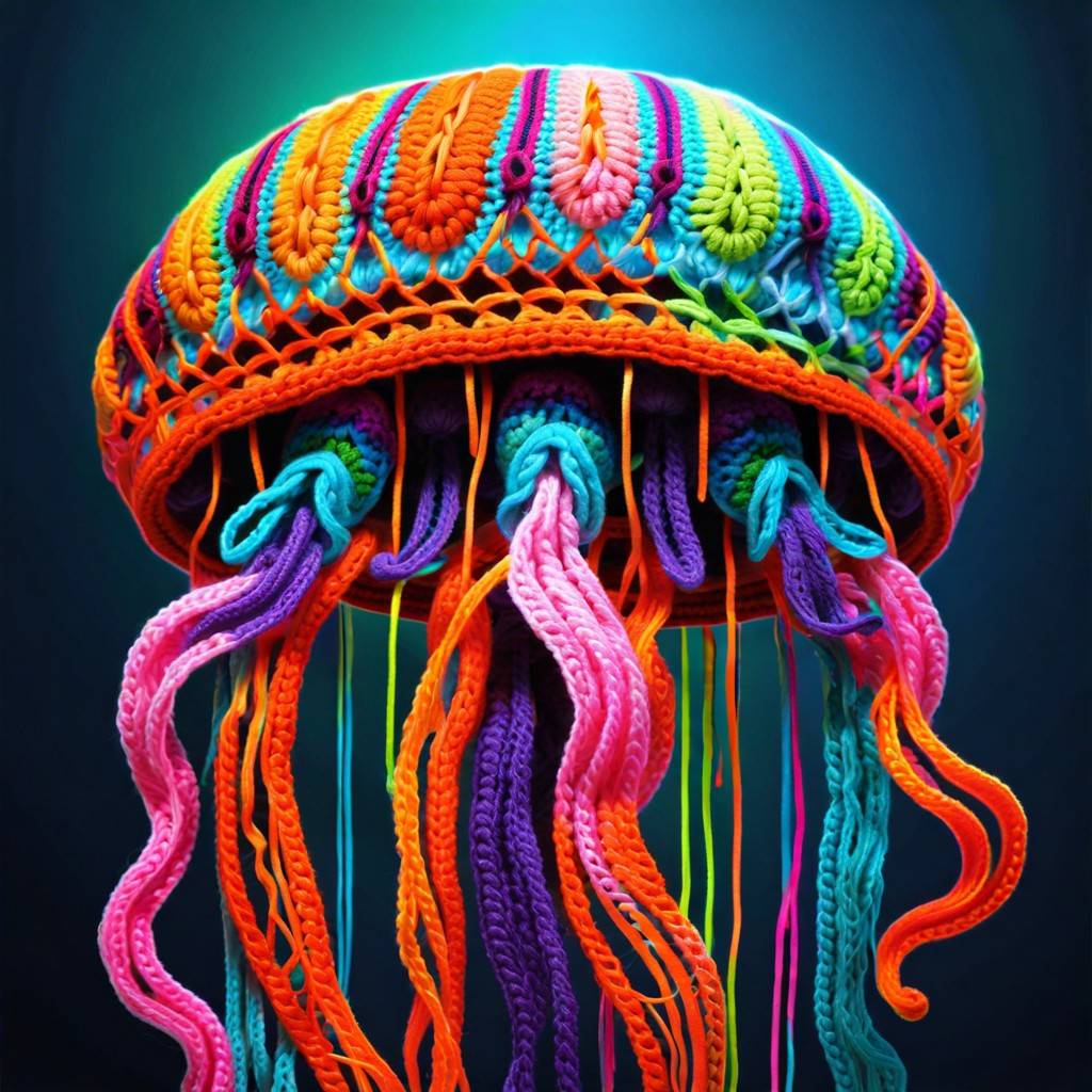 multicolored neon jellyfish