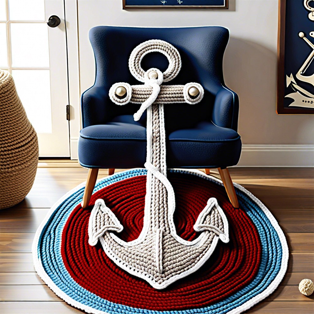 nautical anchor rug