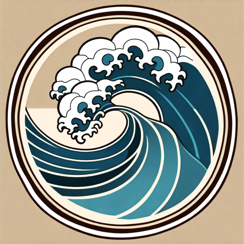 ocean wave spiral rug