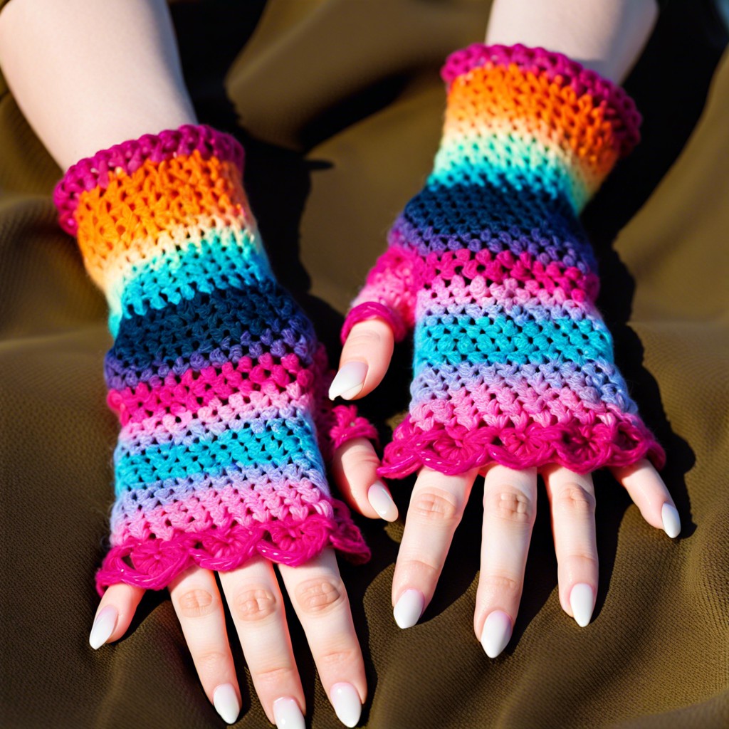ombre color fade gloves
