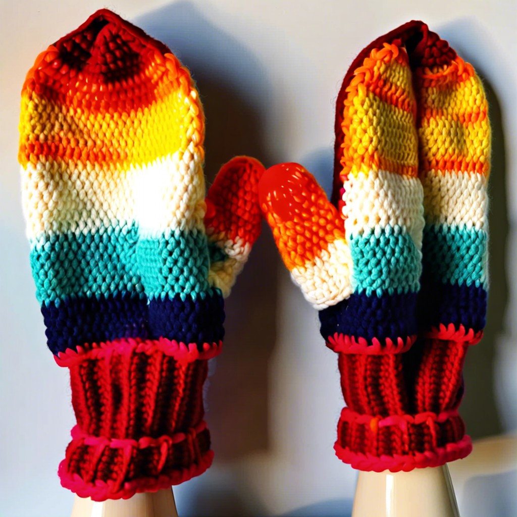 ombre effect mittens