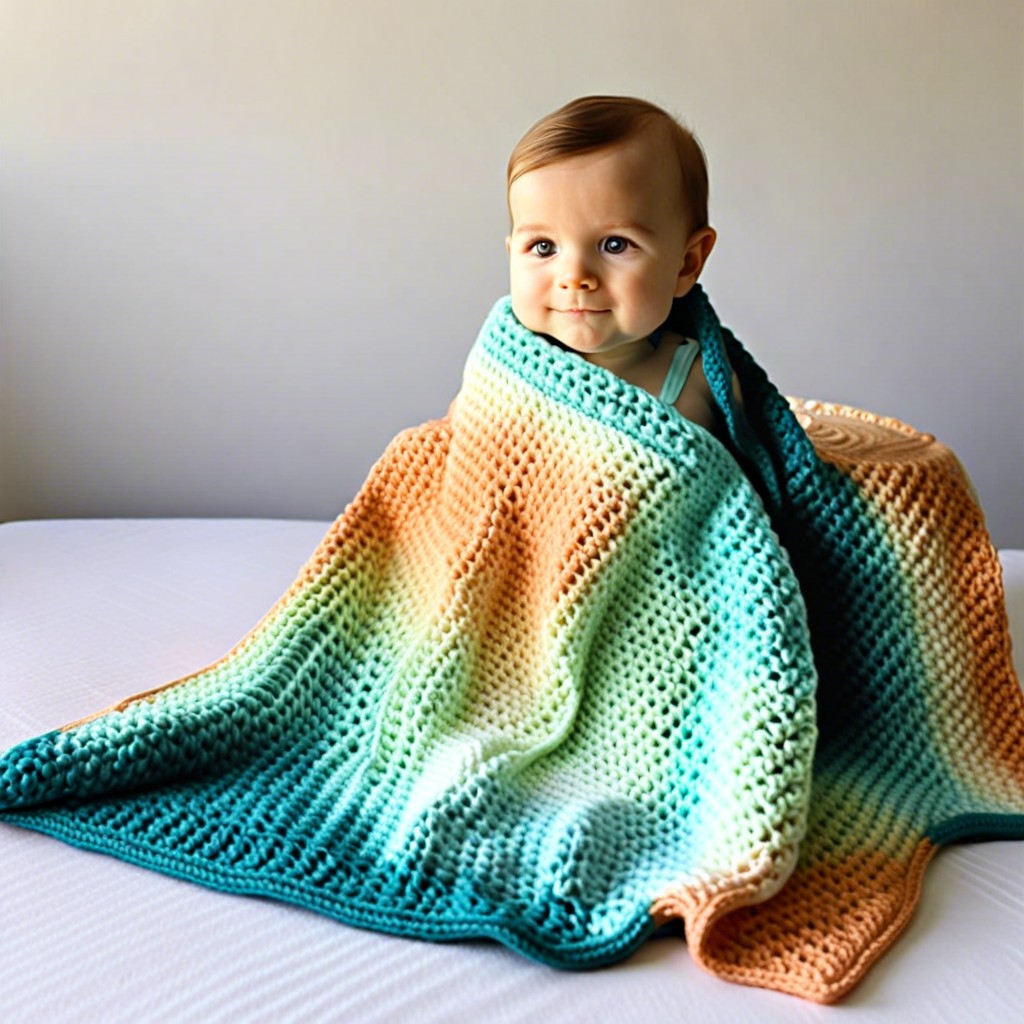 ombre gradient baby blanket