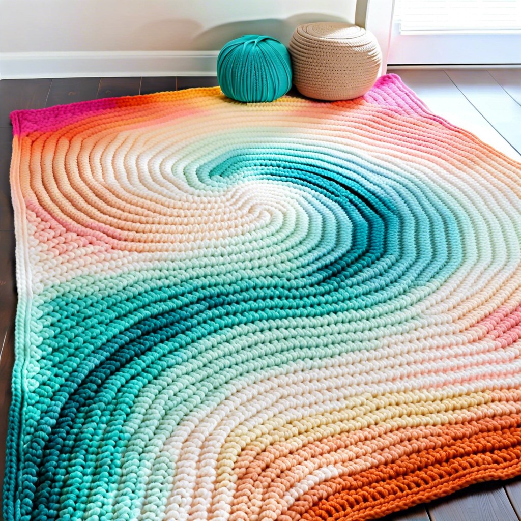 ombre gradient rug