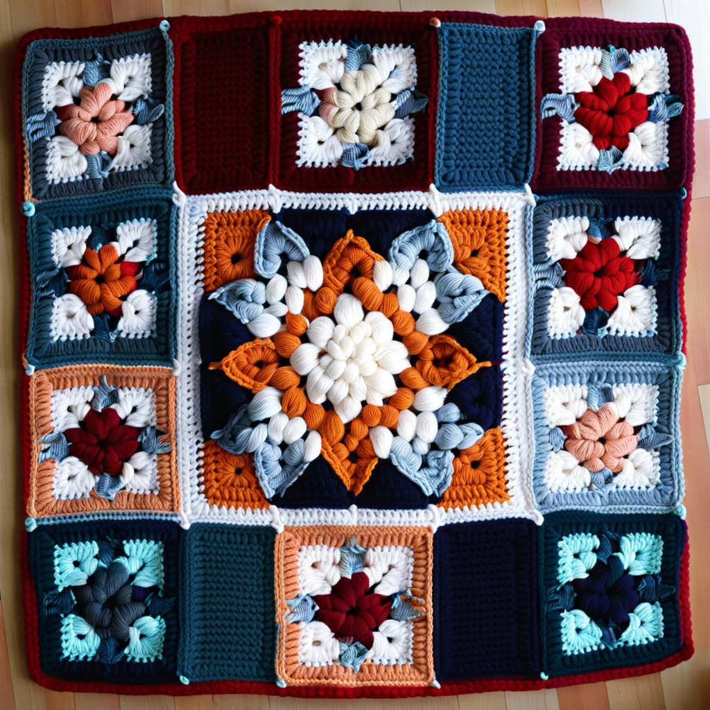 patchwork square rug