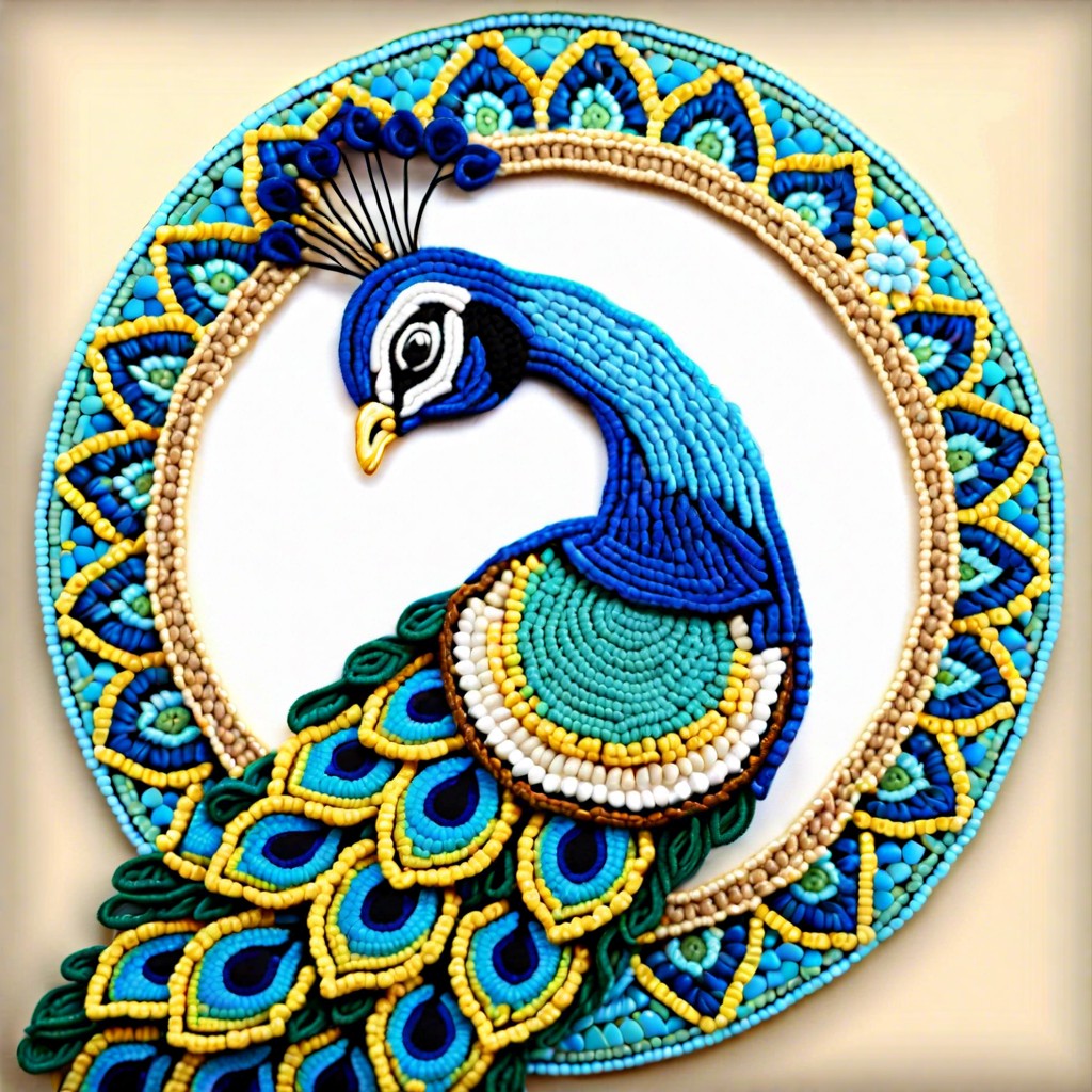 peacocks with detailed feathers