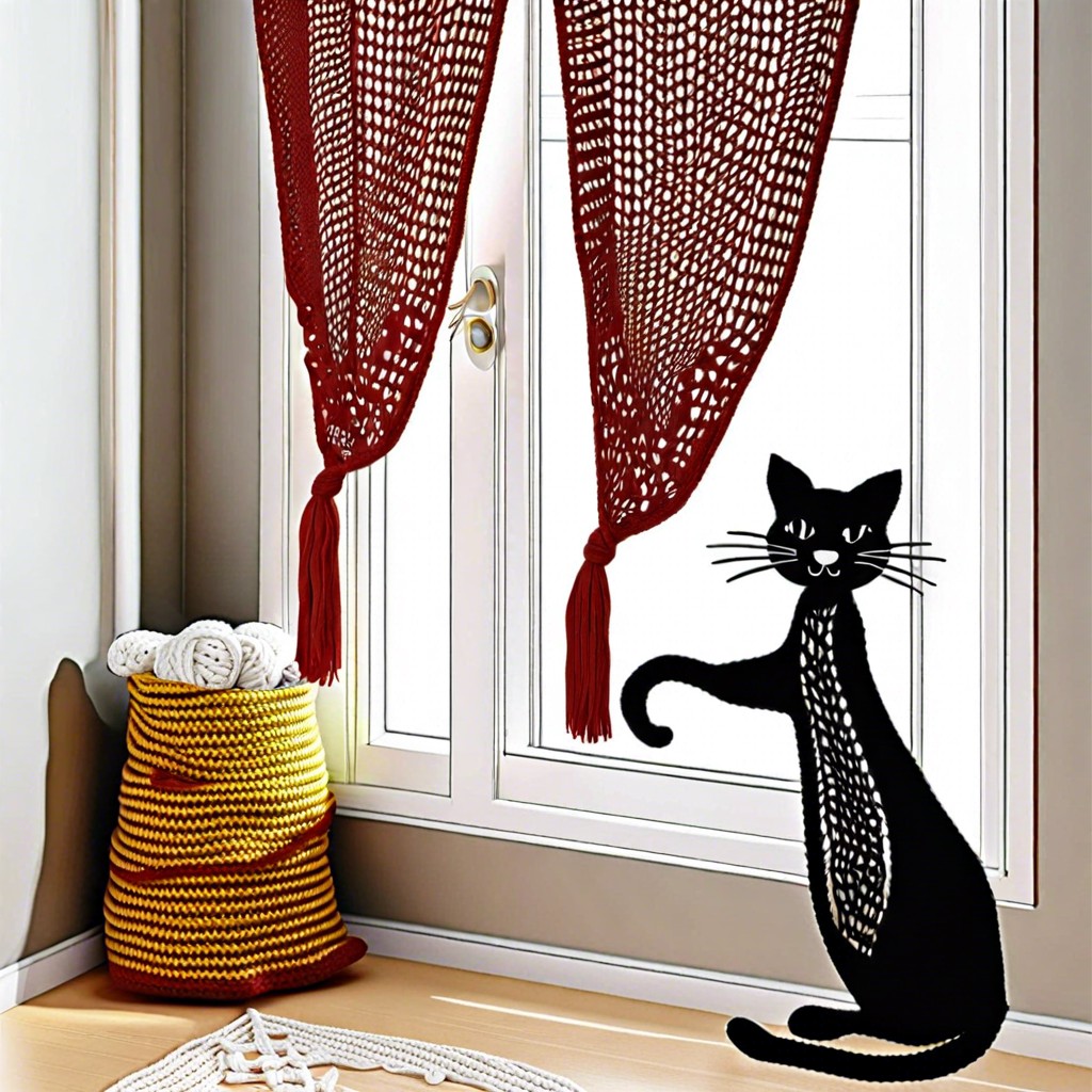 peek a boo cat curtains