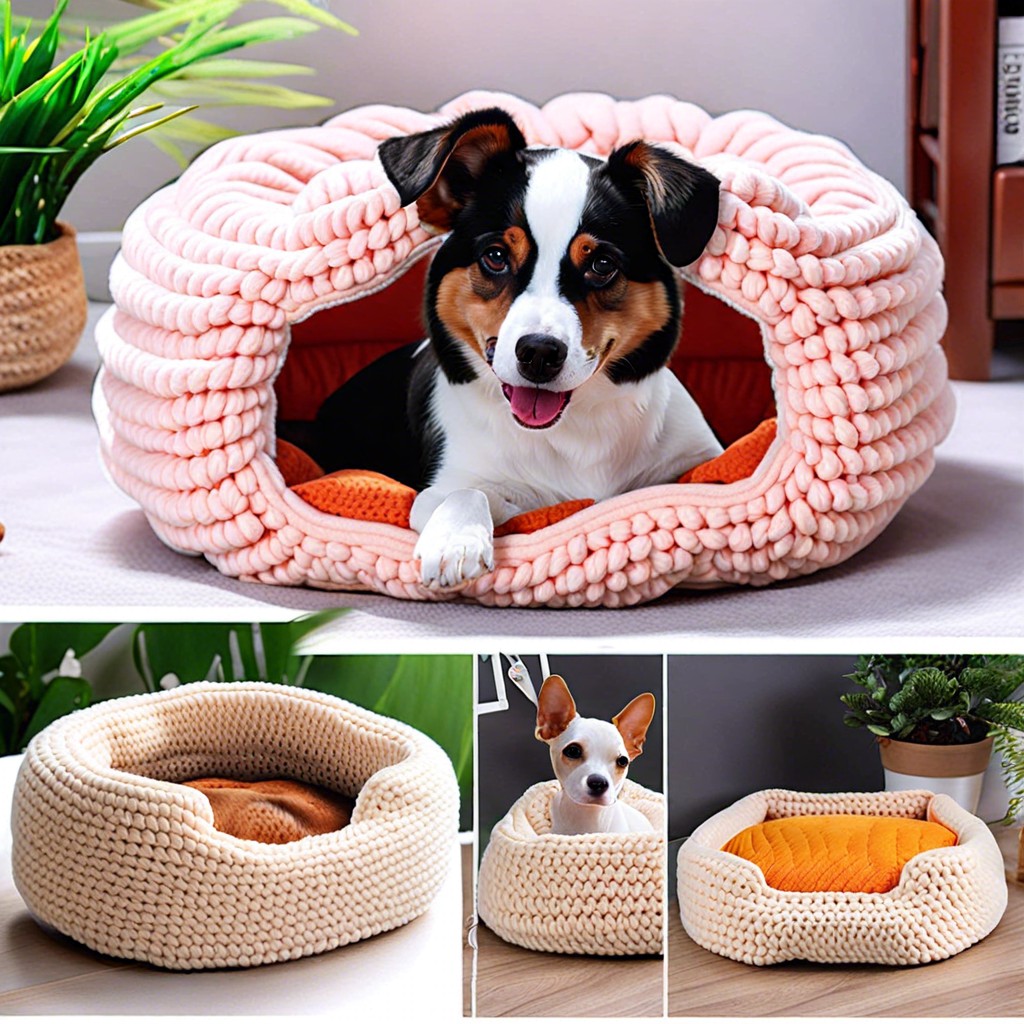 pet bed with magic knot cushioning
