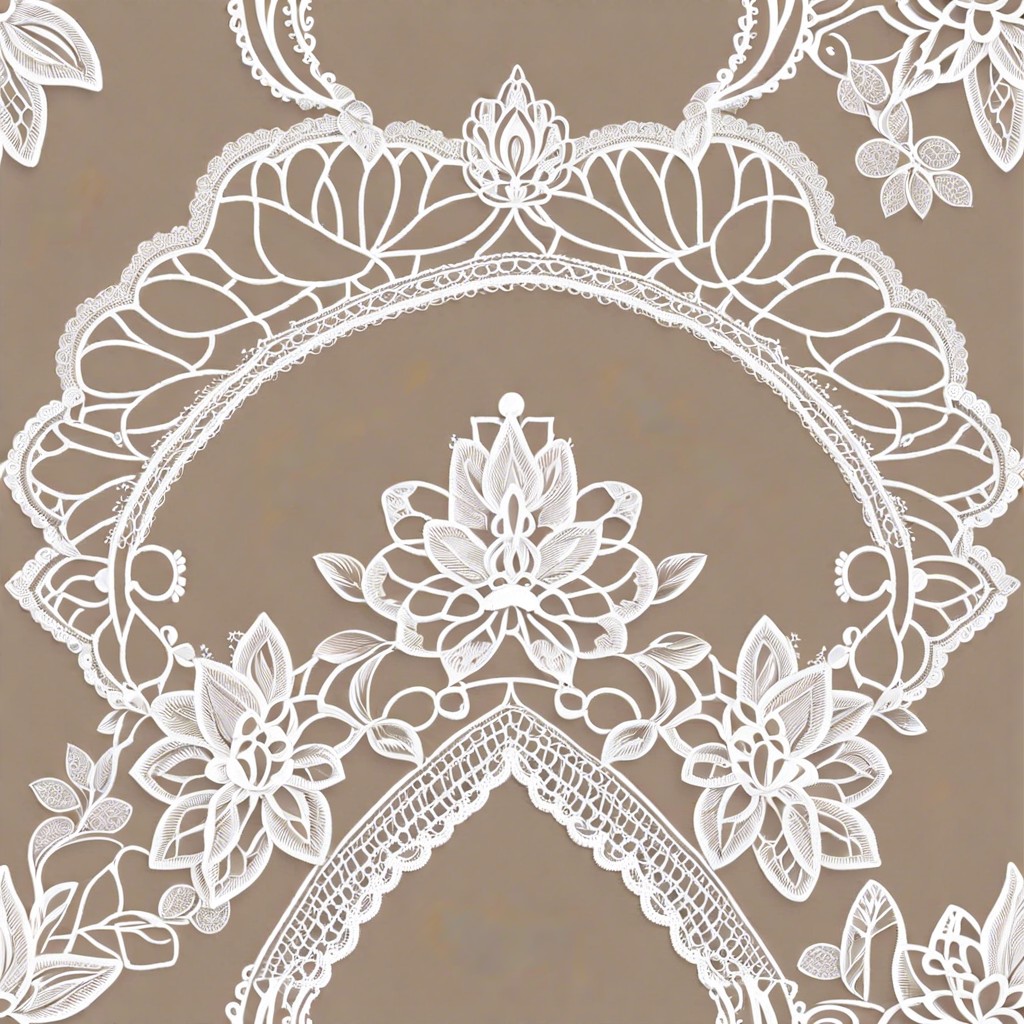 picot lace on bridal veils