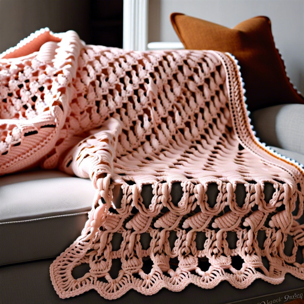 picot scalloped edges on blankets