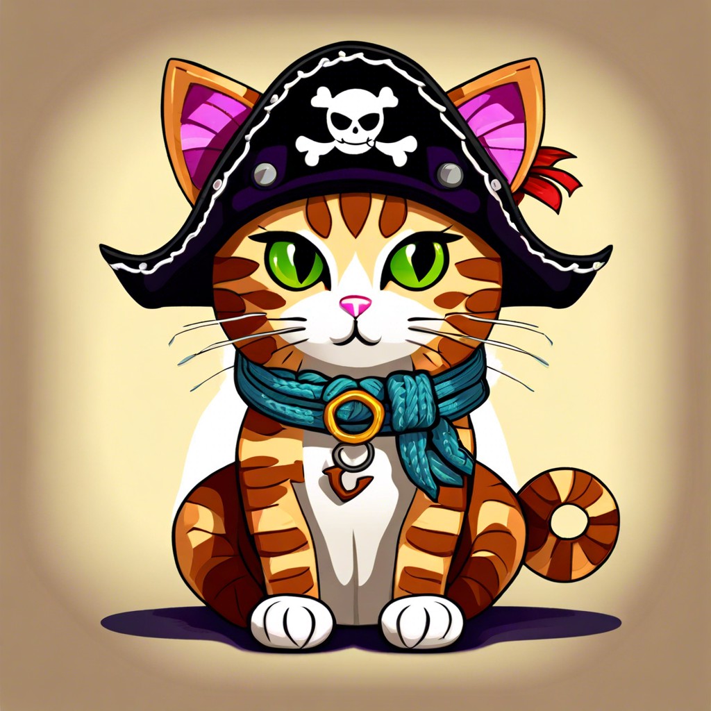 pirate hat cat beanie