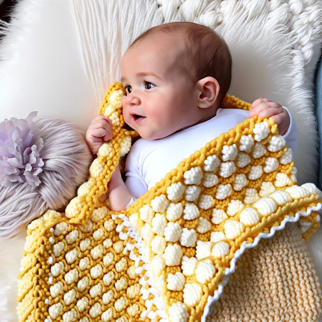 popcorn stitch baby blanket