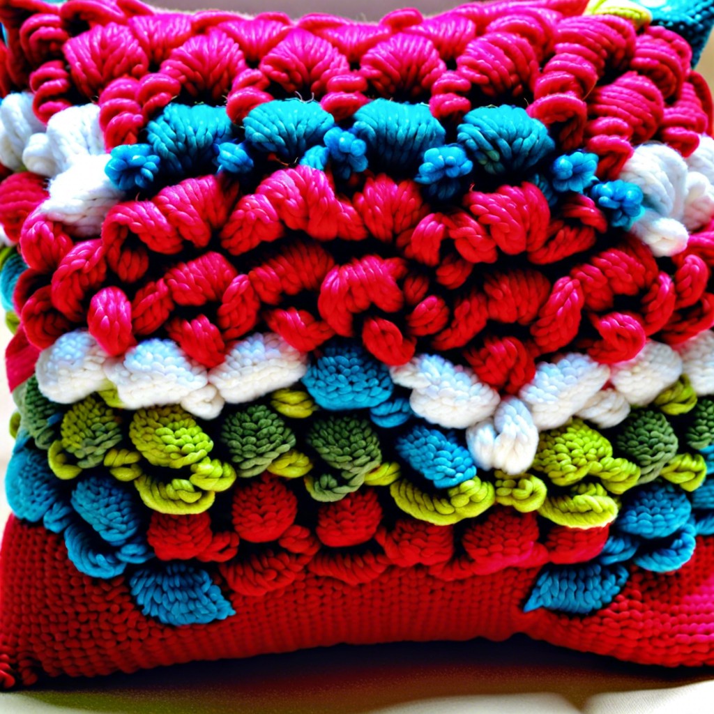 puff stitch pillow cover