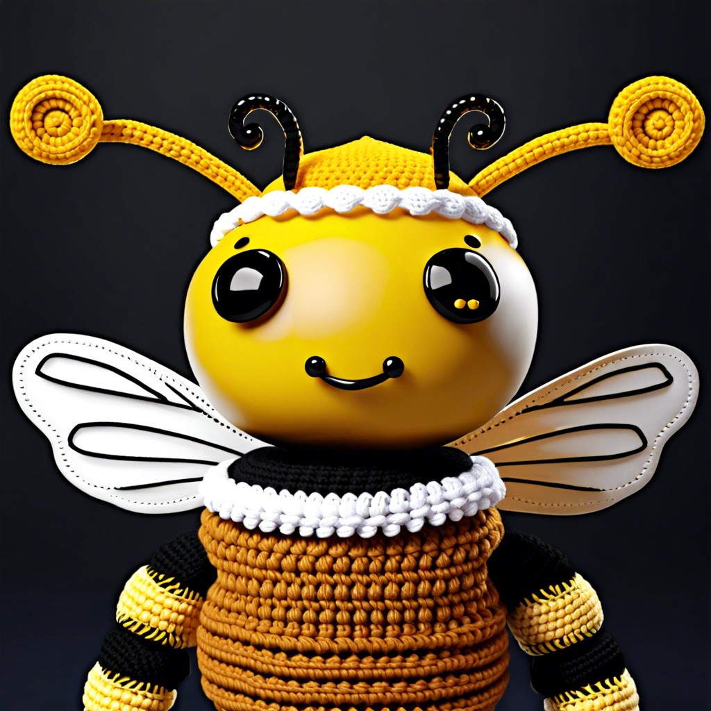 queen bee with a crochet crown