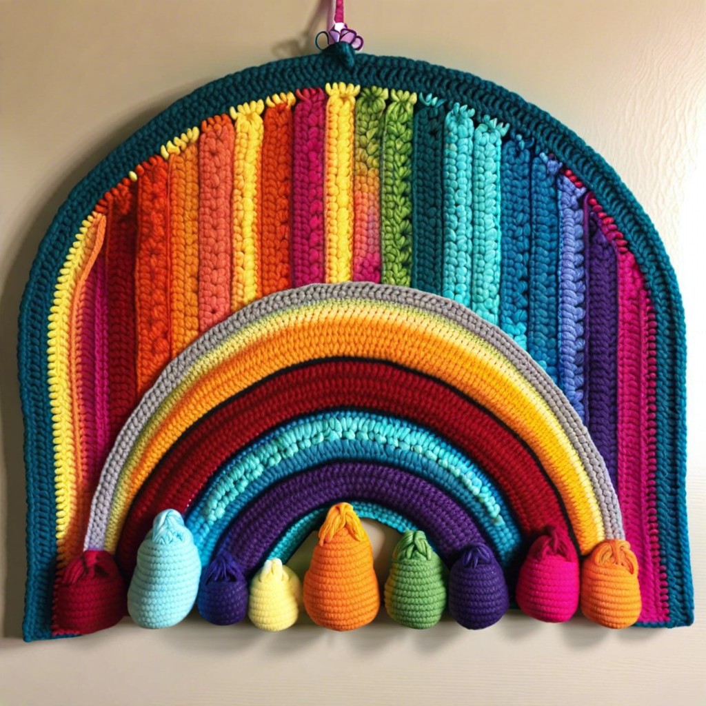 rainbow arches on wall hangings