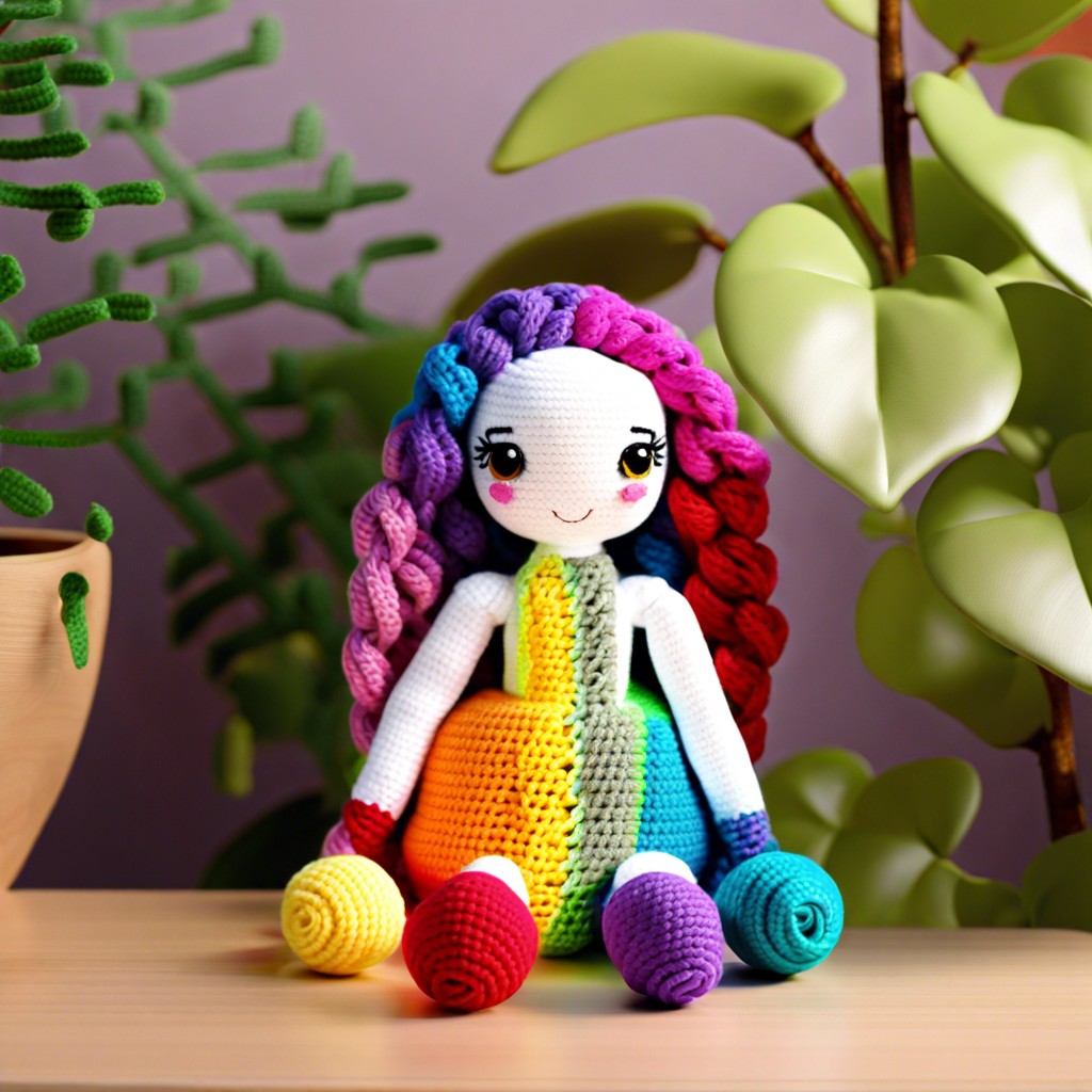 rainbow colored dolls