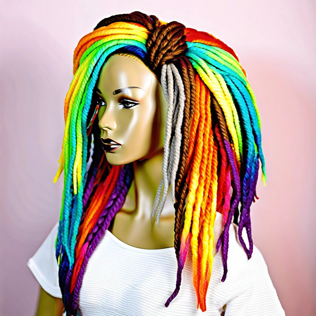 rainbow ombre dreads