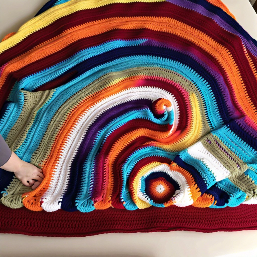 rainbow spiral blanket