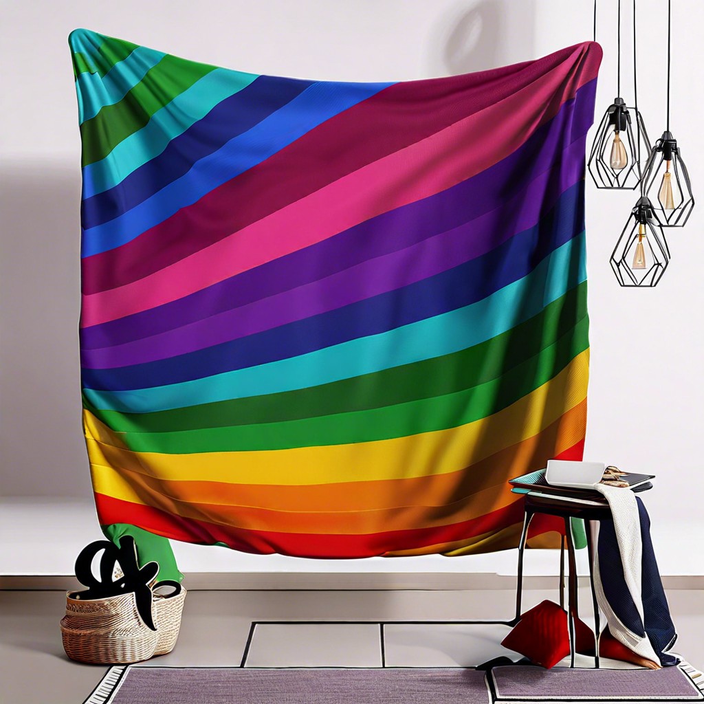 rainbow stripes blanket