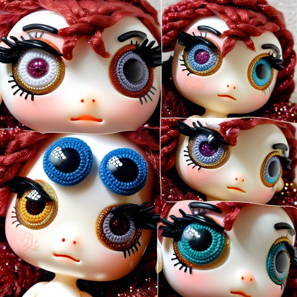 safety eyes with glitter resin