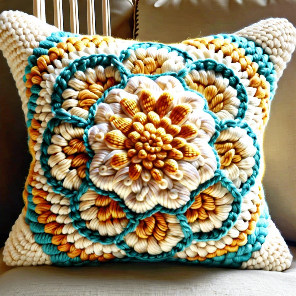shell stitch pillow cover