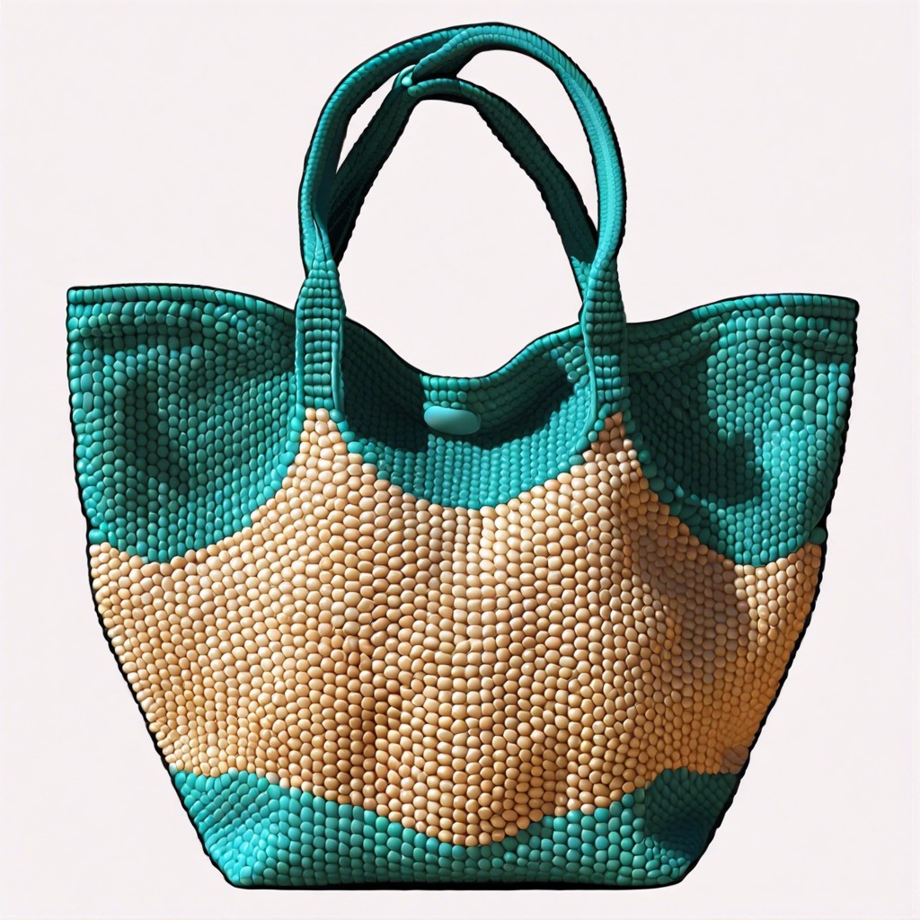 shell stitch tote bag