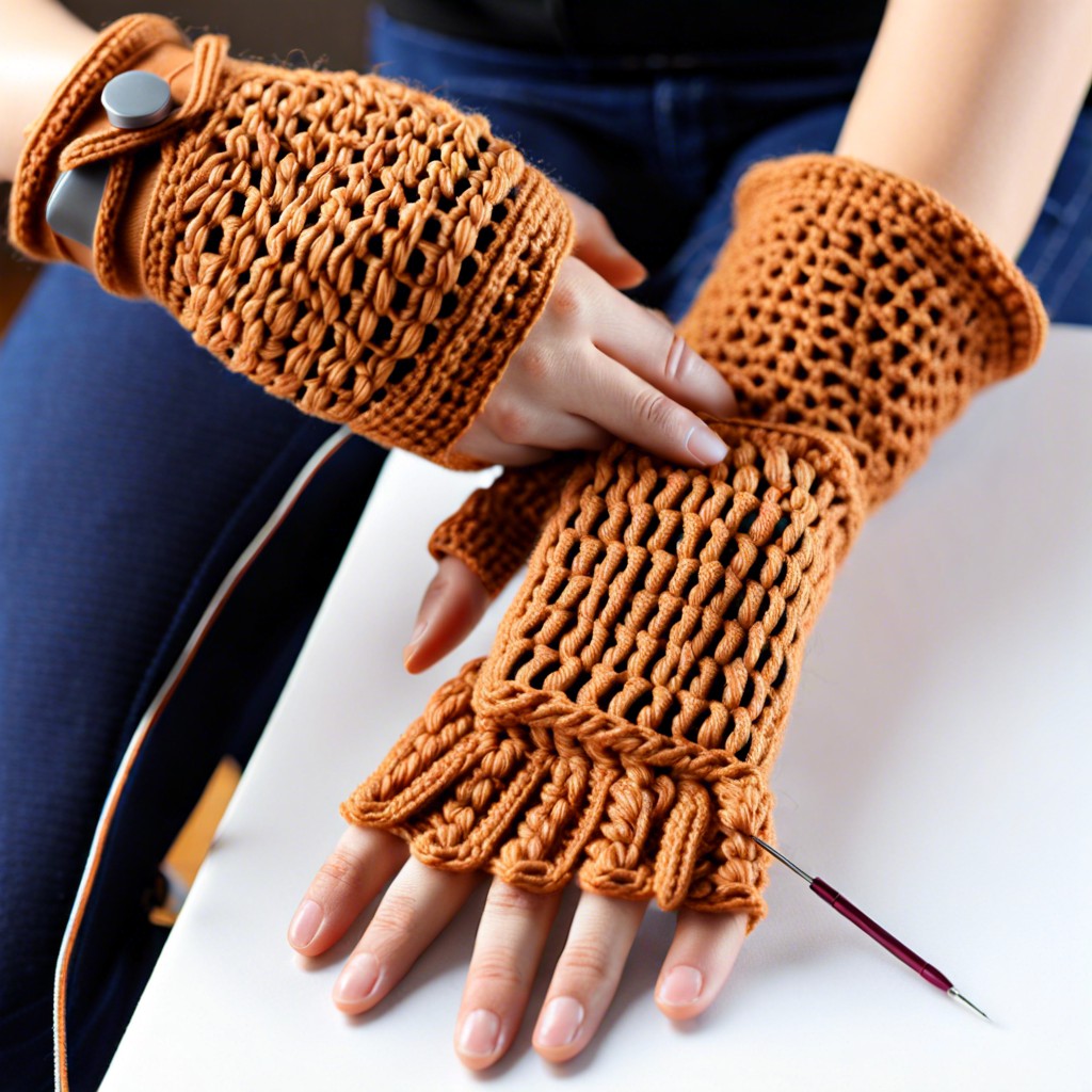 smartphone friendly gloves with conductive yarn