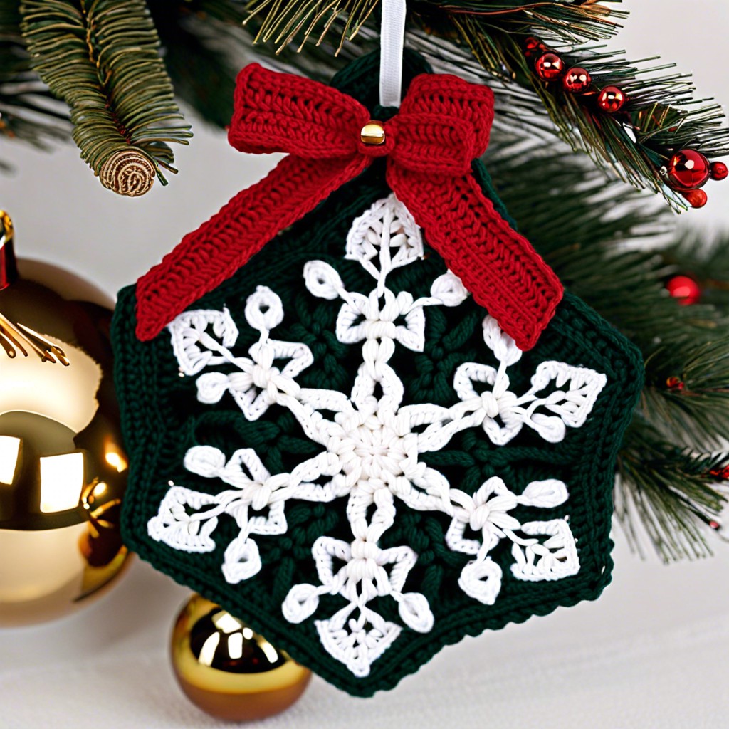 snowflake accents on holiday decor