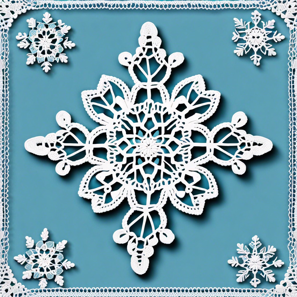 snowflake pattern winter doily