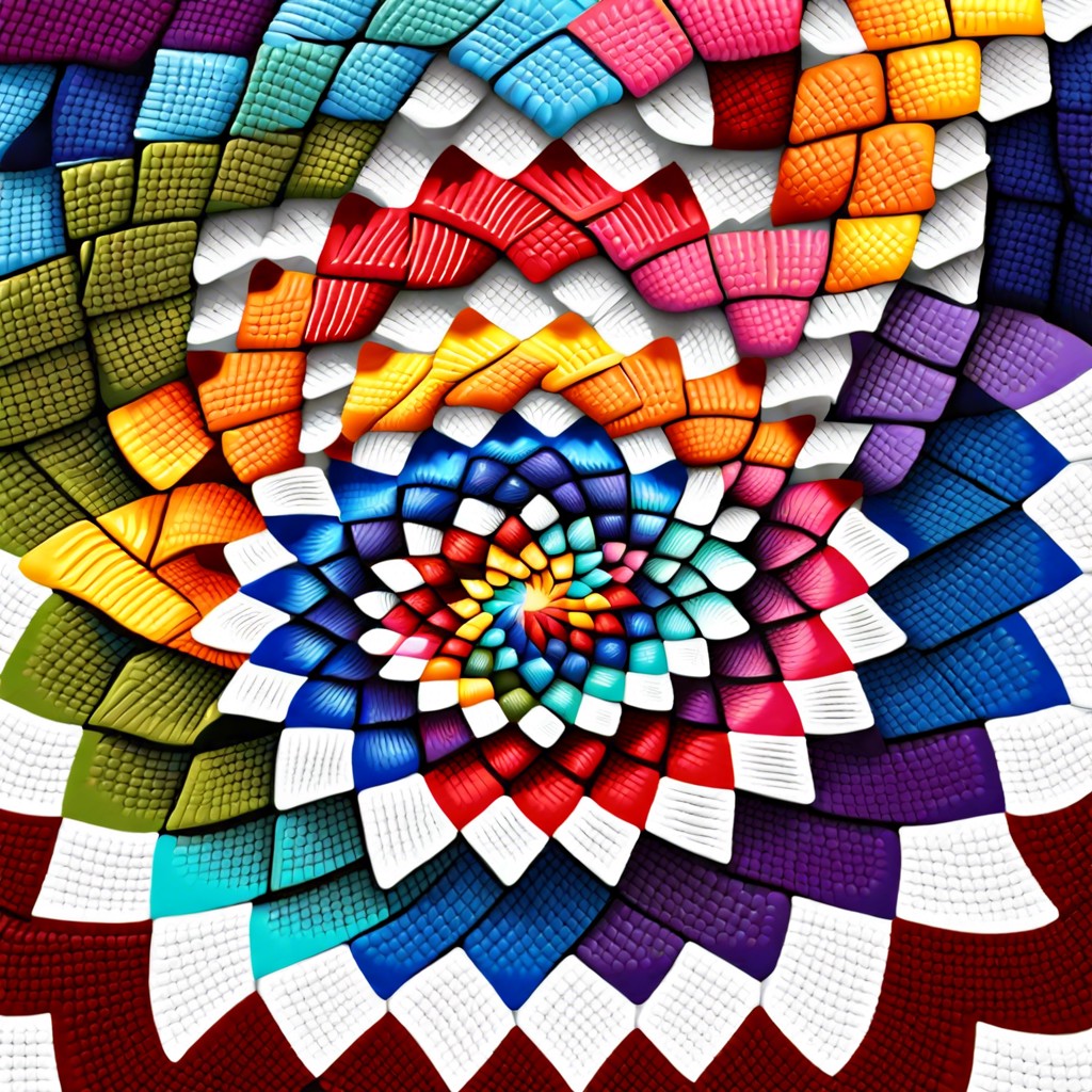 spiral motif granny square
