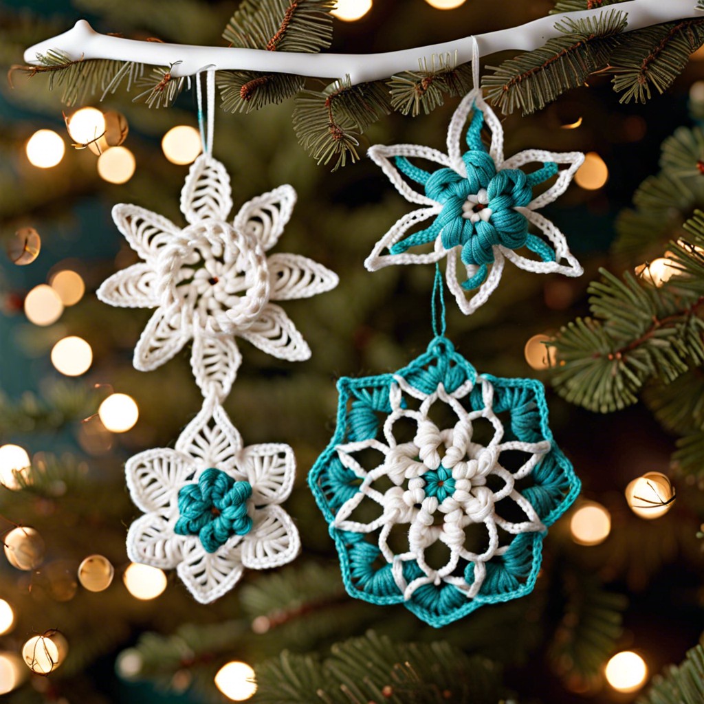 spiral snowflake ornaments