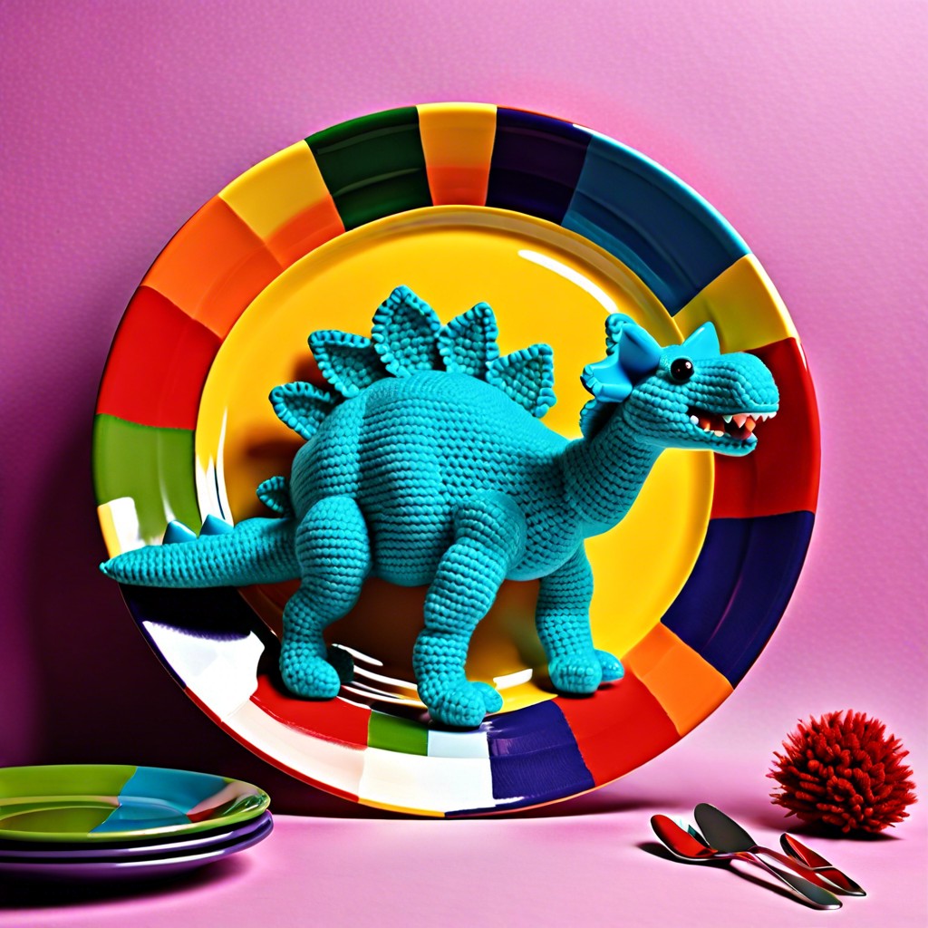 stegosaurus with colorful plates