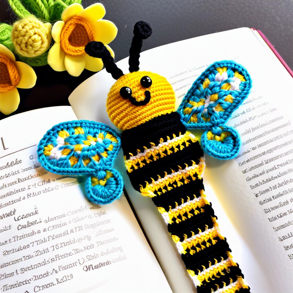 striped bee bookmarks
