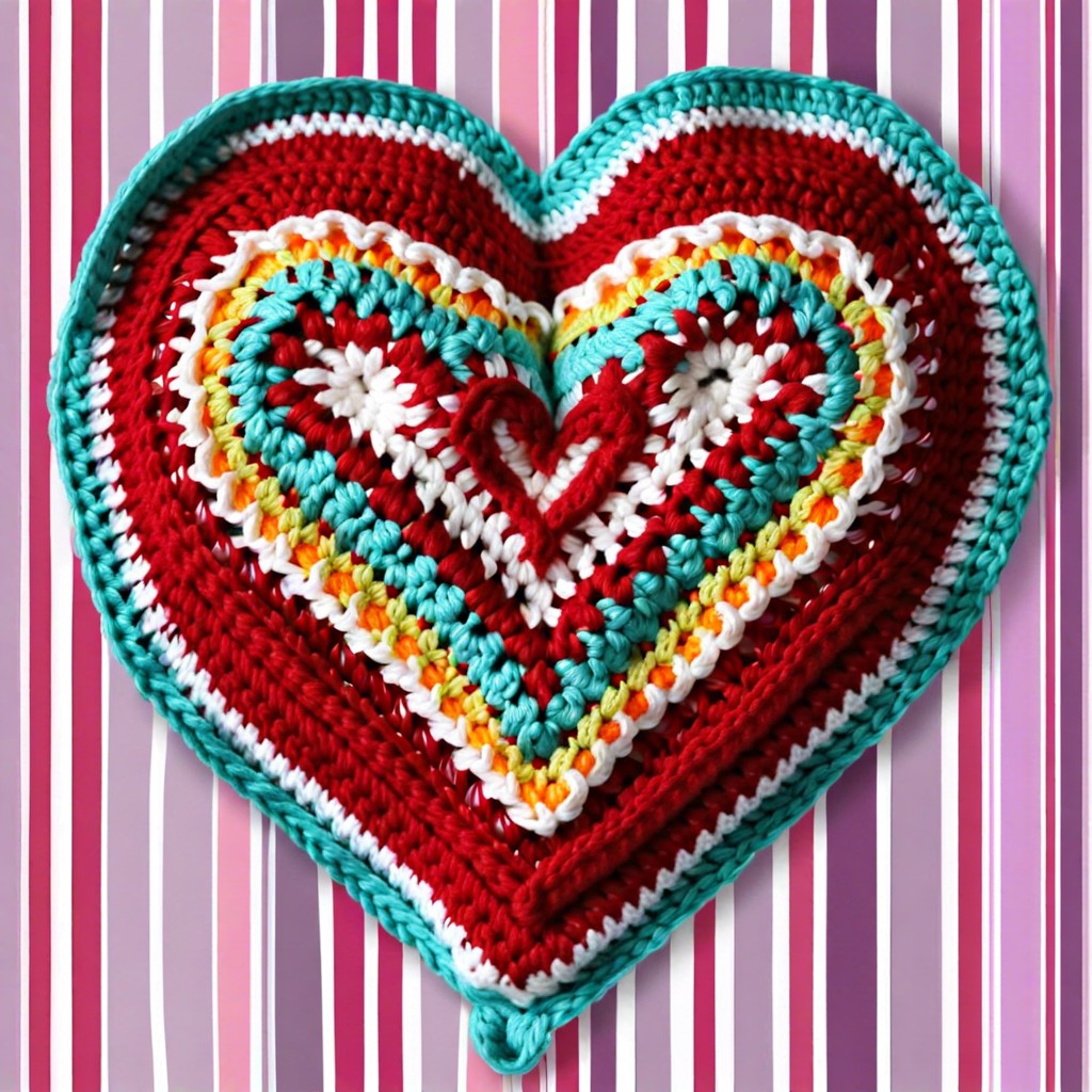 striped colorful heart