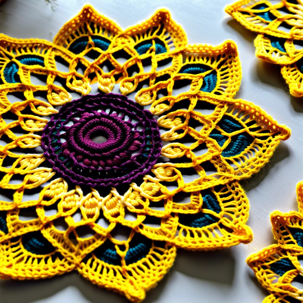 sunflower inspired doily pattern