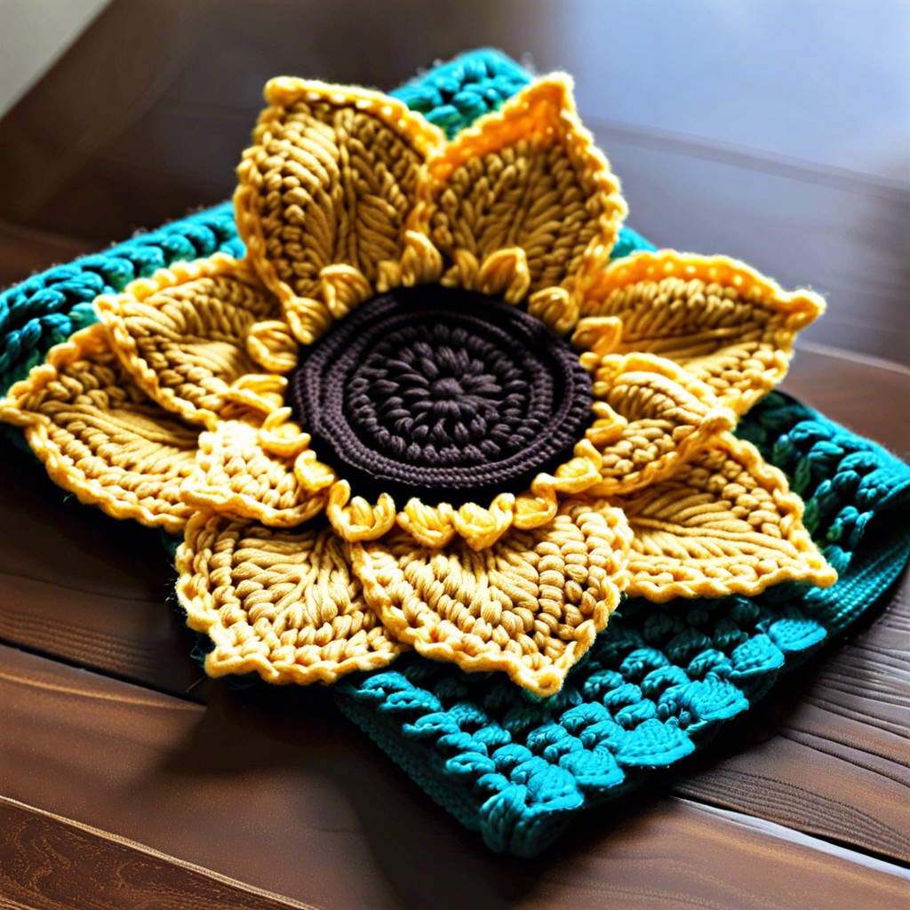 sunflower motif topper