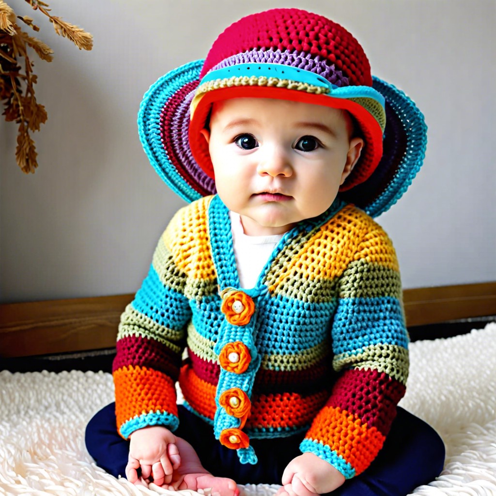 sunshine hat with a wide brim and bright colors