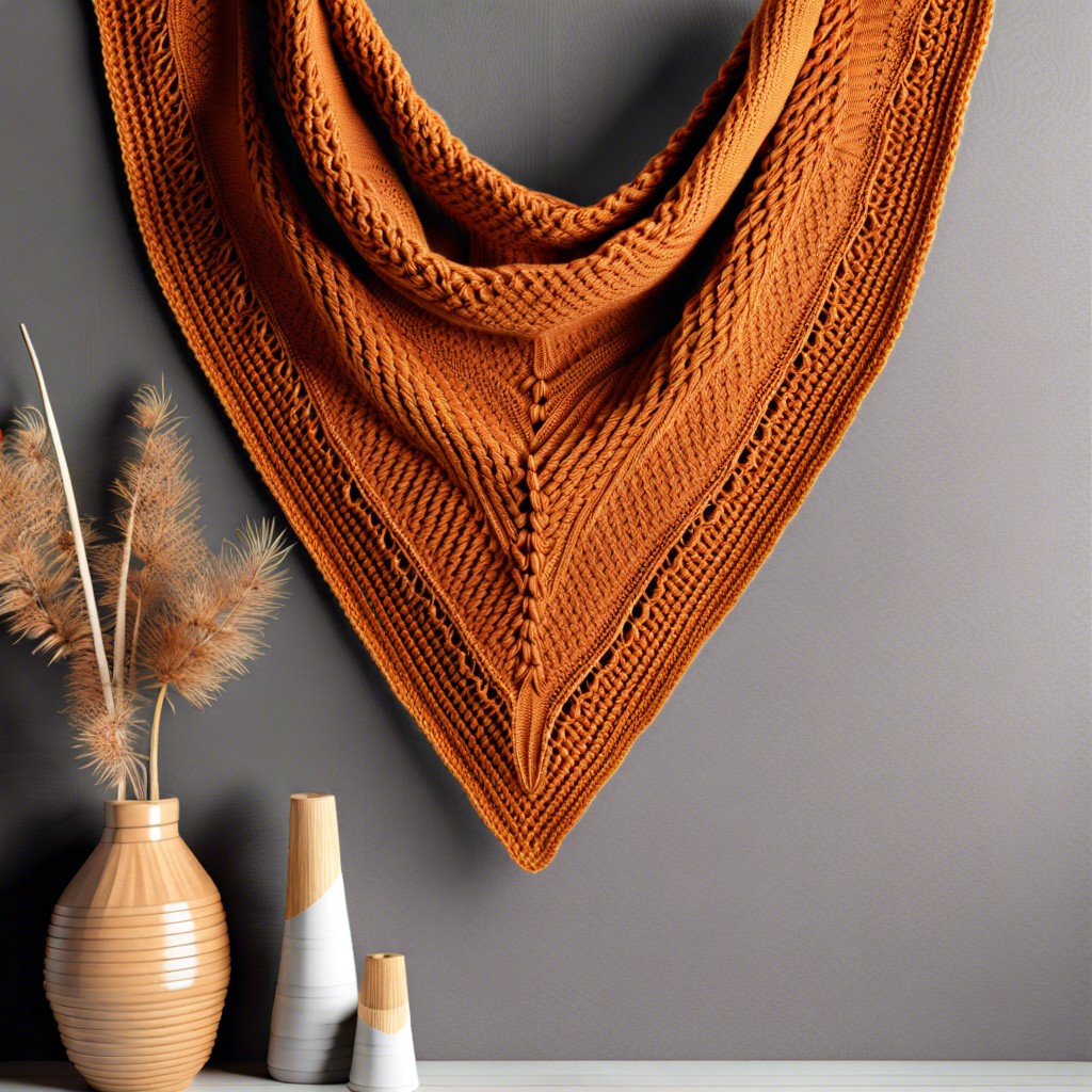 textured triangle shawl