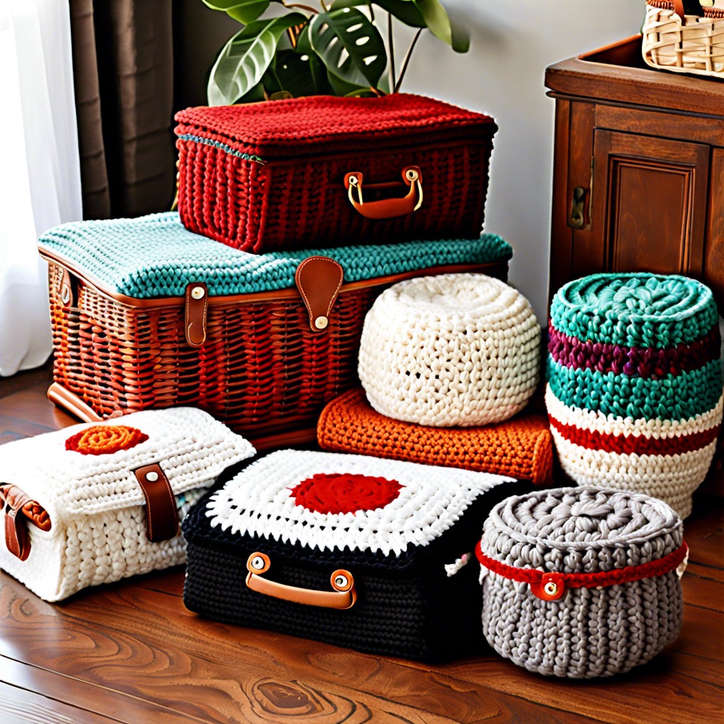 themed finger crochet projects movie night blankets picnic baskets liners
