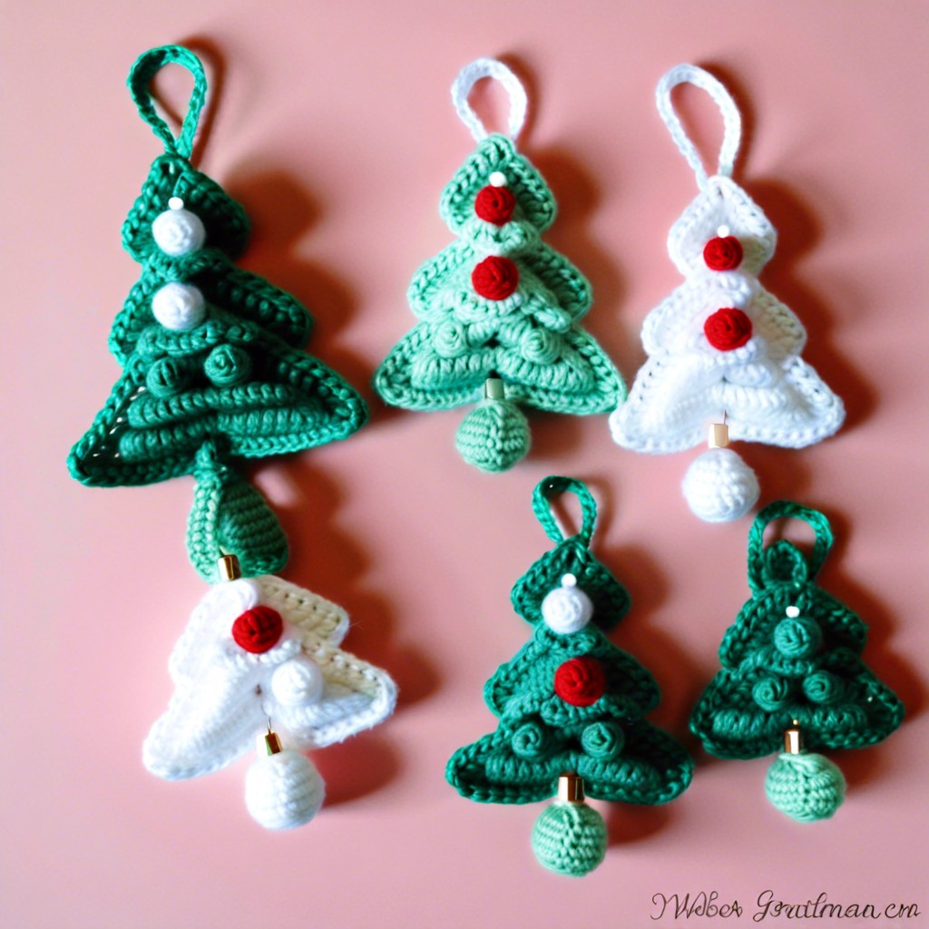 triple crochet christmas tree ornaments