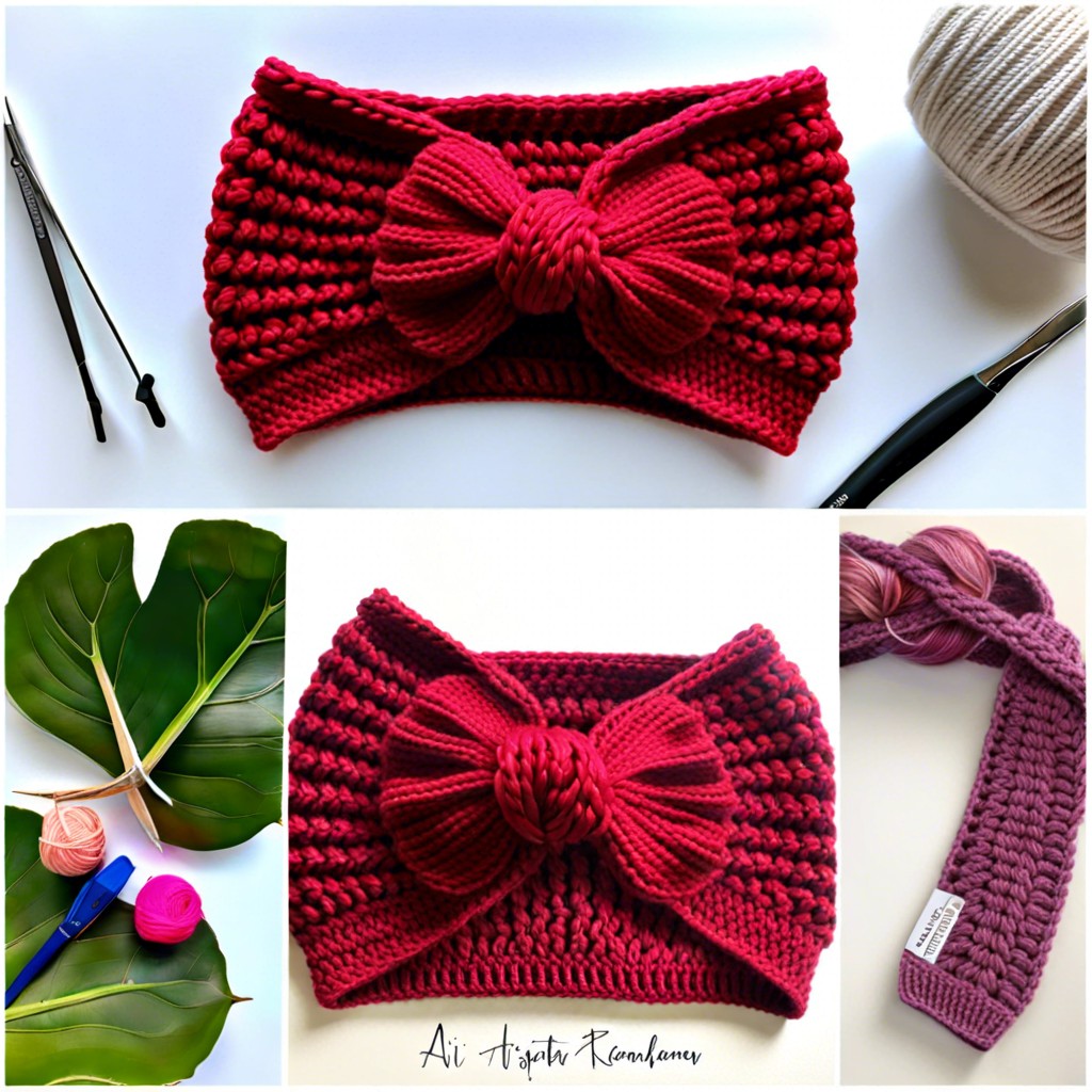 triple crochet headband with a twist